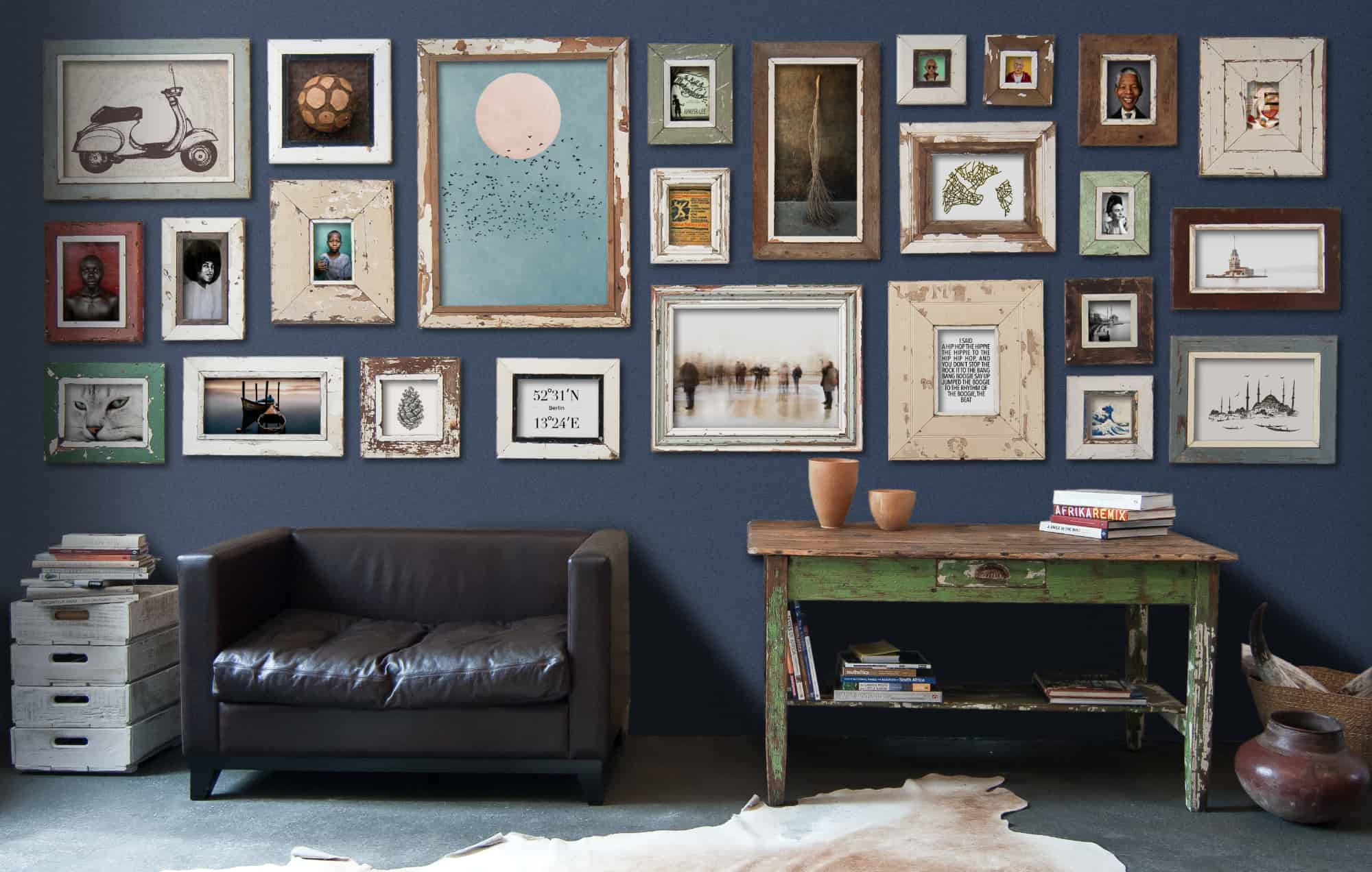 dark blue wall colours for a living room
