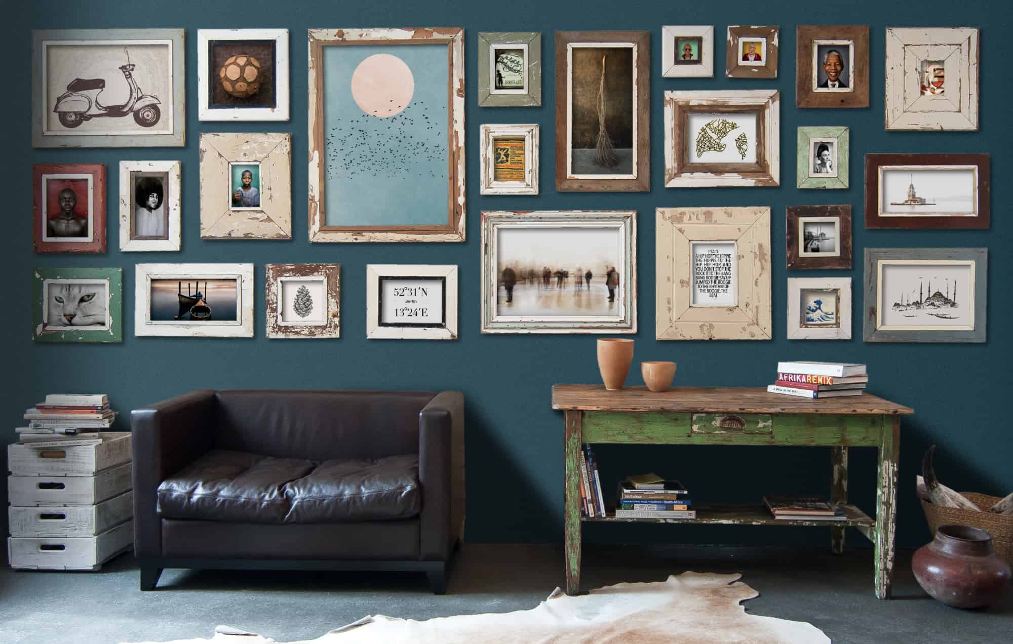Teal wall colours for a living room